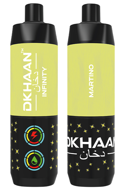 Dkhaan Infinity 25K Martino Disposable Vape with dual mesh coil and USB-C rechargeable battery