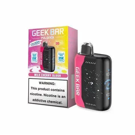 Geek Bar Pulse X 25k Wild Cherry Slush disposable vape with 5% nicotine