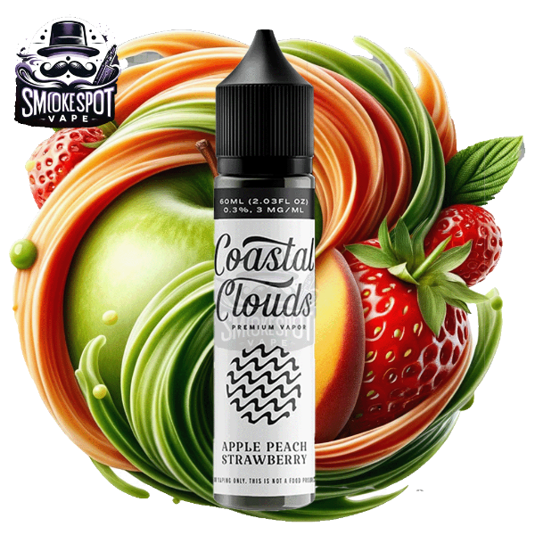 Apple Peach Strawberry 6MG Coastal Clouds 60ML - Apple Peach Strawberry 6MG Coastal Clouds 60ML - undefined - E-JUICE - smokespotvape.com