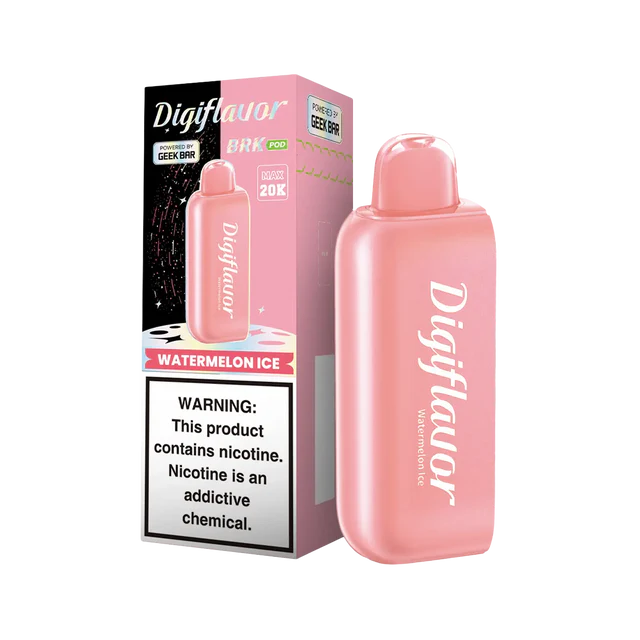 Digiflavor BRK 20k Watermelon Ice disposable vape with juicy watermelon and menthol flavor