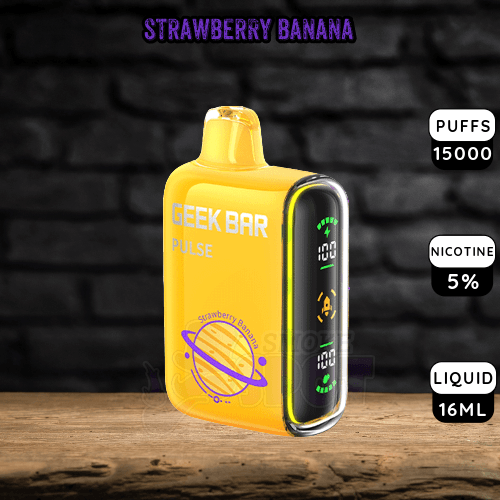 Geek Bar Pulse 15000 Puffs - Strawberry Banana Vape – SSV