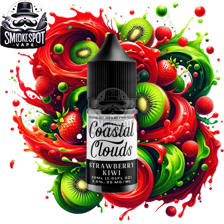 Strawberry Kiwi 35MG Coastal Clouds 30ML - Strawberry Kiwi 35MG Coastal Clouds 30ML - undefined - E-JUICE - smokespotvape.com