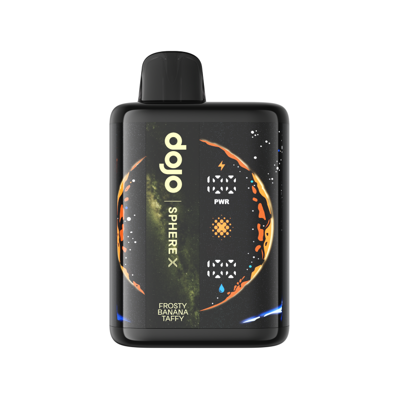 Frosty Banana Taffy Dojo Vaporesso Sphere X 40K disposable vape device with banana taffy flavor