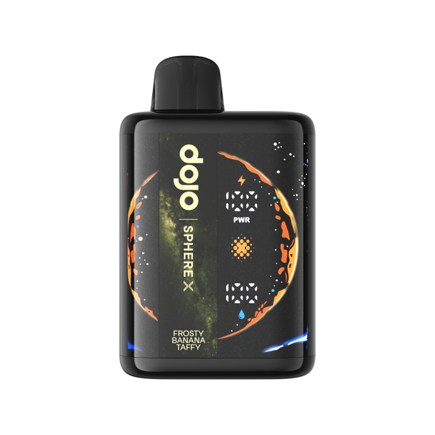 Frosty Banana Taffy Dojo Vaporesso Sphere X 40K disposable vape device with banana taffy flavor
