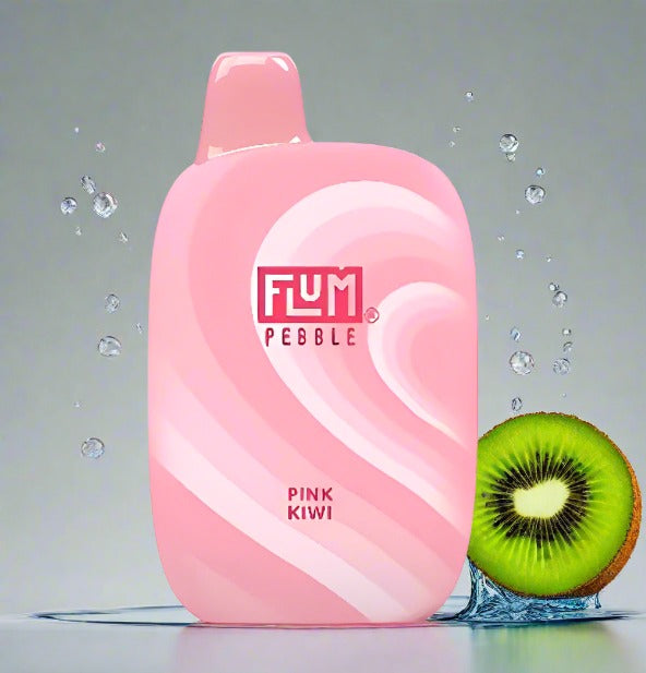 Flum Pebble 6k Pink Kiwi disposable vape with 6000 puffs