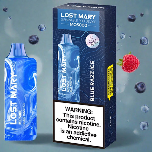 Blue Razz Ice Lost Mary MO5000 Disposable Vape with 5000 puffs
