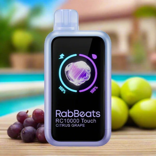 Rabbeats RC10000 Touch Citrus Grape Disposable Vape with Touch Screen and Rechargeable Battery