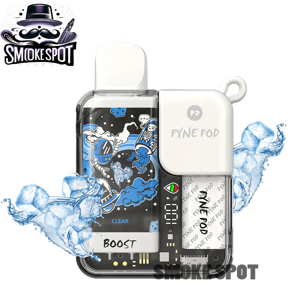 Clear Pyne Pod 8500 Disposable Vape - Unflavored device with 8500 puffs