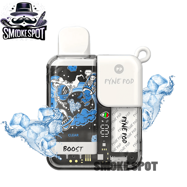 Clear Pyne Pod 8500 Disposable Vape - Unflavored device with 8500 puffs