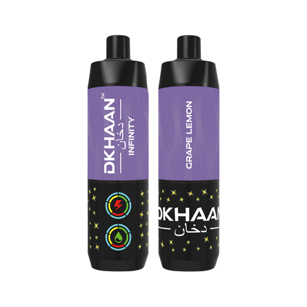 Dkhaan Infinity 25K Grape Lemon Disposable Vape with 25k puffs and 5% nicotine