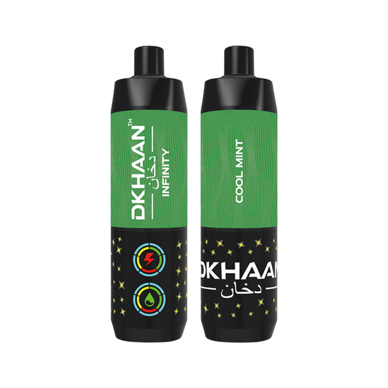 Dkhaan Infinity 25K Cool Mint Disposable Vape with 25,000 puffs and 5% nicotine