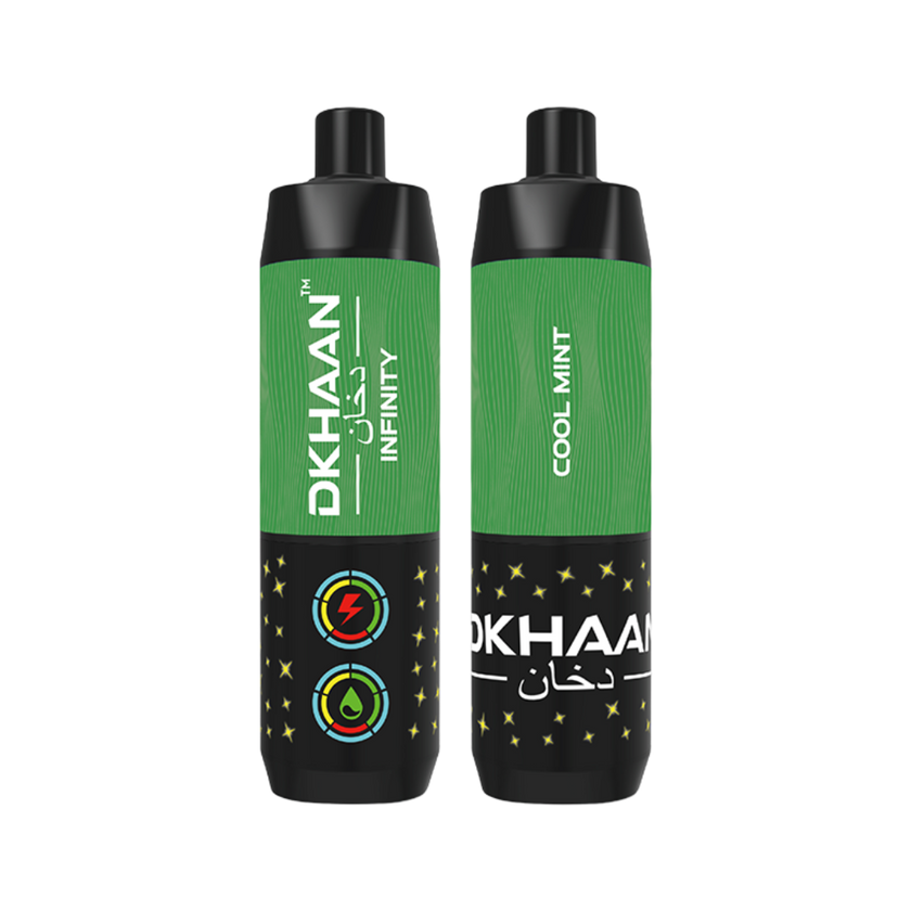 Dkhaan Infinity 25K Cool Mint Disposable Vape with 25,000 puffs and 5% nicotine