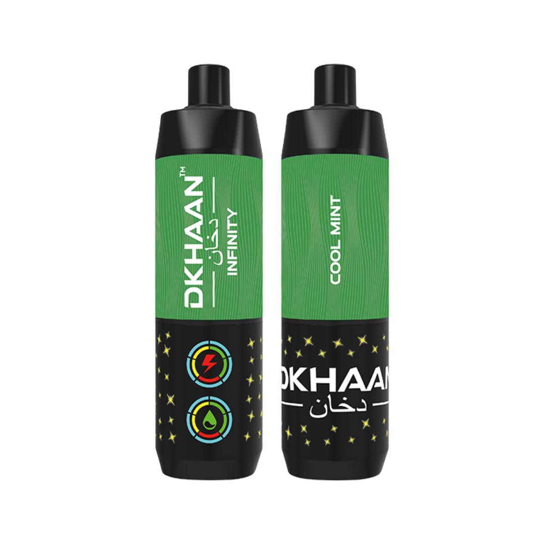 Dkhaan Infinity 25K Cool Mint Disposable Vape with 25,000 puffs and 5% nicotine