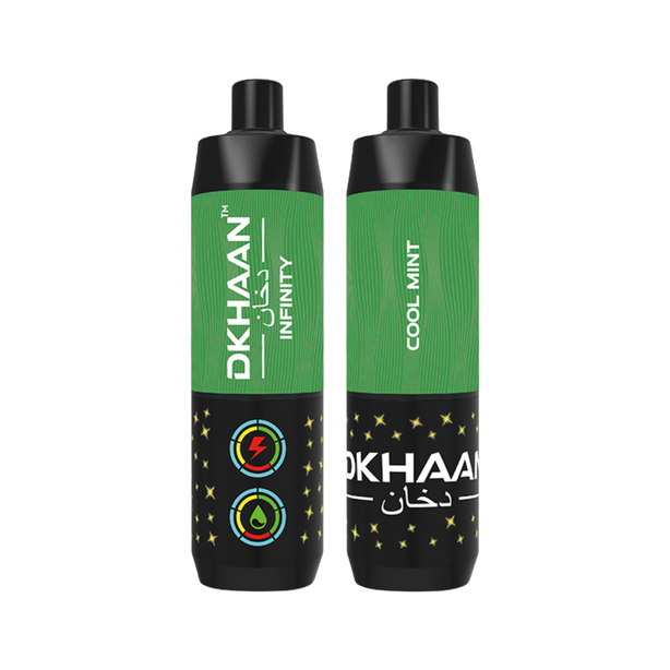 Dkhaan Infinity 25K Cool Mint Disposable Vape with 25,000 puffs and 5% nicotine