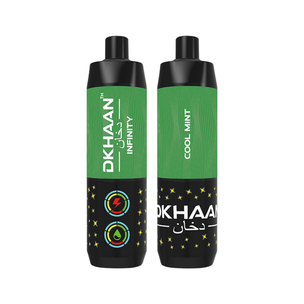 Dkhaan Infinity 25K Cool Mint Disposable Vape with 25,000 puffs and 5% nicotine
