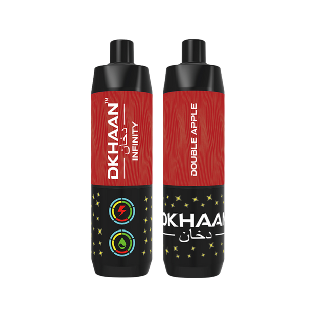 Dkhaan Infinity 25K Double Apple Disposable Vape with sleek design and rich flavor