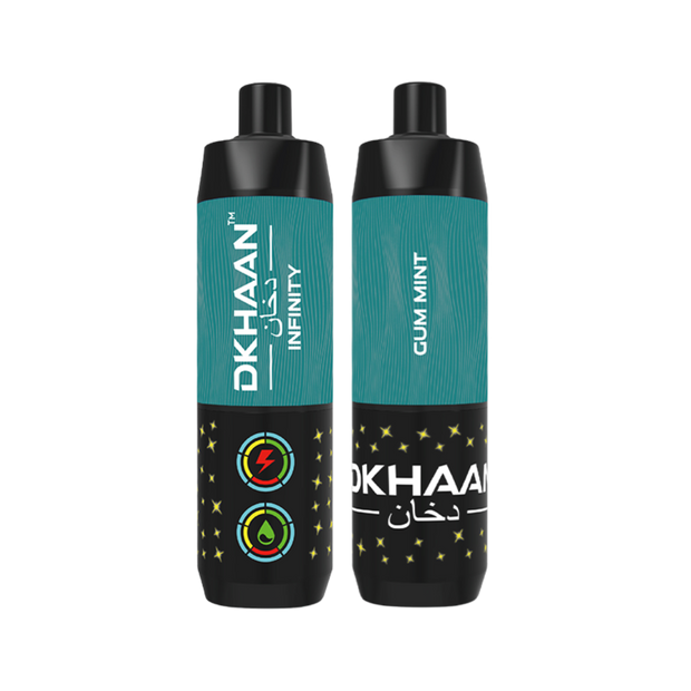 Dkhaan Infinity 25K Gum Mint Disposable Vape with 5mg Nicotine
