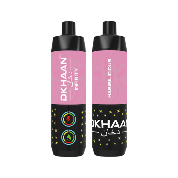 Dkhaan Infinity 25K Habibilious Disposable Vape with 25k puffs and sweet flavor