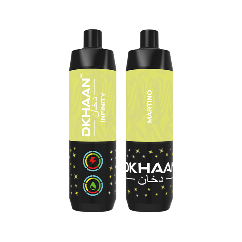 Dkhaan Infinity 25K Martino Disposable Vape with premium design and dual mesh coil