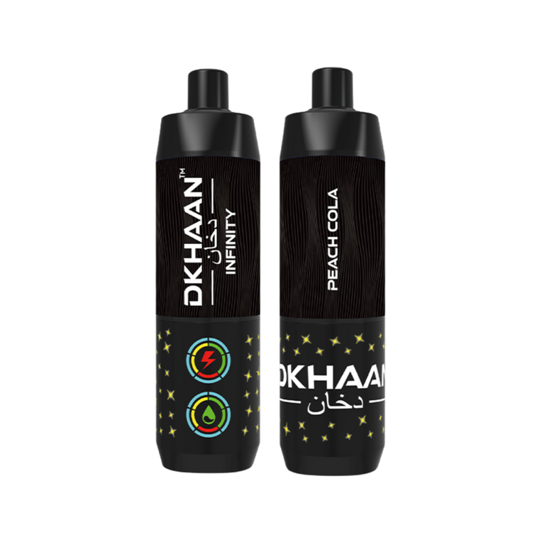 Dkhaan Infinity 25K Peach Cola Disposable Vape with 25k puffs and 5% nicotine
