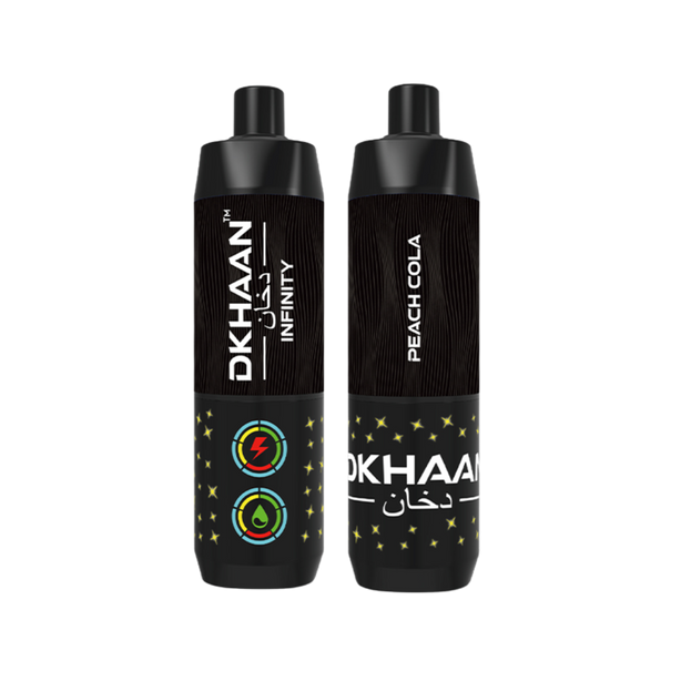 Dkhaan Infinity 25K Peach Cola Disposable Vape with 25k puffs and 5% nicotine