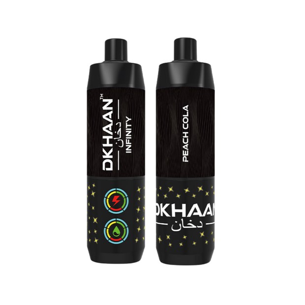 Dkhaan Infinity 25K Peach Cola Disposable Vape with 25k puffs and 5% nicotine