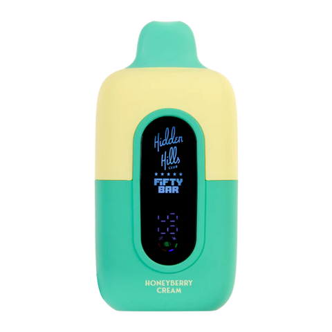 Fifty Bar 20k x Hidden Hill Honeyberry Cream Disposable Vape displaying its sleek design