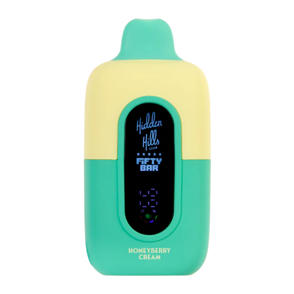 Fifty Bar 20k x Hidden Hill Honeyberry Cream Disposable Vape displaying its sleek design