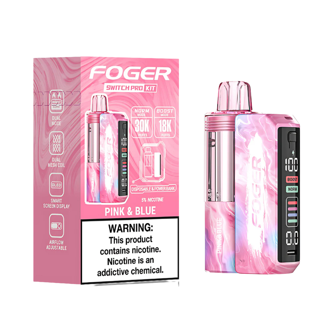 Foger Switch Pro Kit 30k Pink Lemonade disposable vape device with 5% nicotine