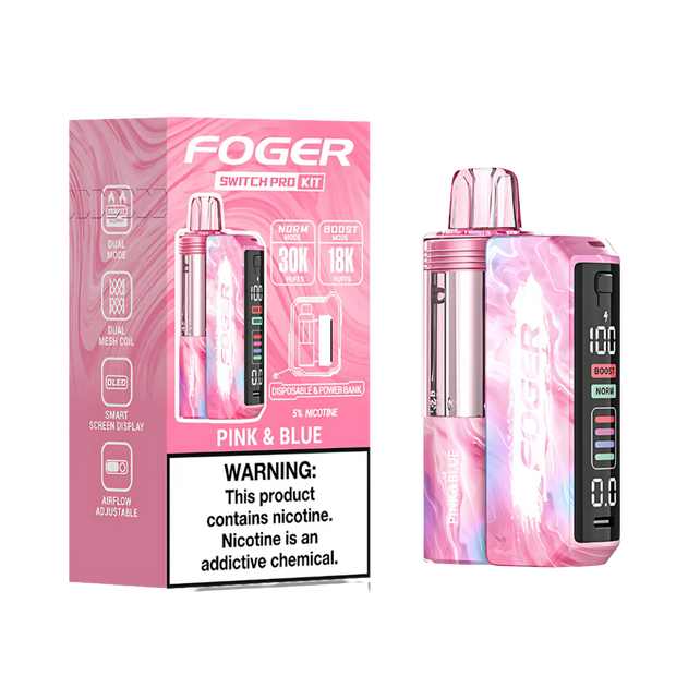 Foger Switch Pro Kit 30k Pink Lemonade disposable vape device with 5% nicotine