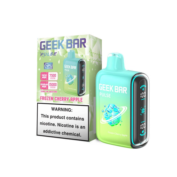 Packaging of Geek Bar Pulse 15K Frozen Cherry Apple Disposable Vape