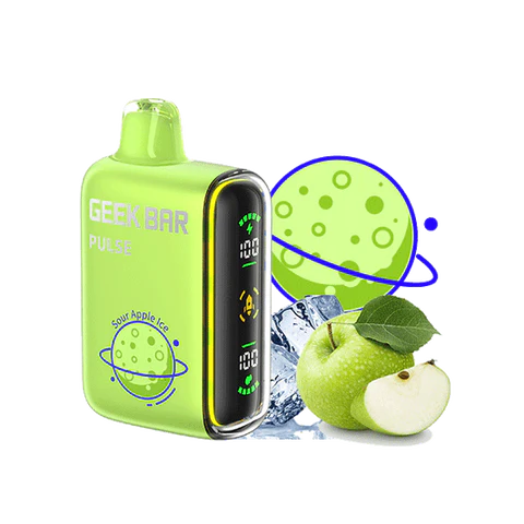 Geek Bar Pulse 15K Sour Apple Ice Disposable Vape with 15,000 puffs