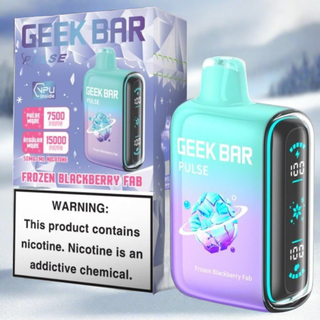 Geek Bar Pulse 15000 Puffs - Frozen Blackberry Fab