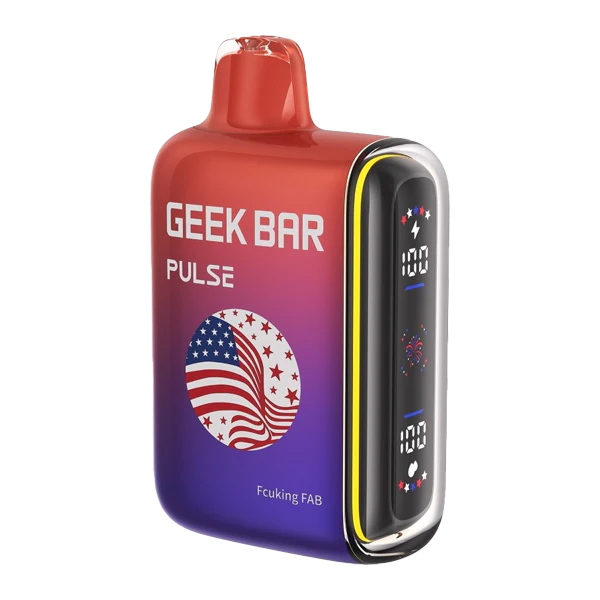 Geek Bar Pulse 15K Disposable Vape Fcuking Fab Patriot Edition with 15000 puffs and salt nicotine