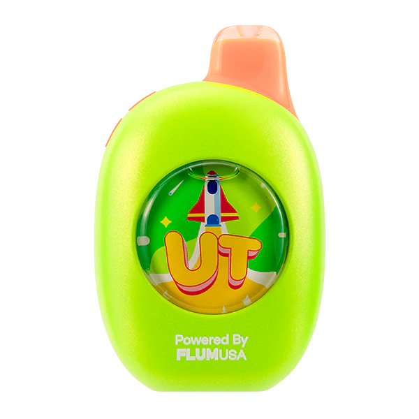 Close-up of Flum UT 50k Disposable Vape with aloe grape watermelon flavor