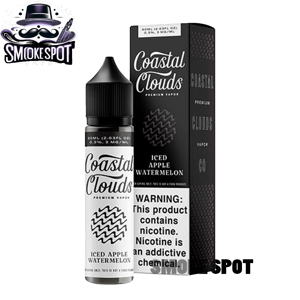 Iced Apple Watermelon 3MG Coastal Clouds 60ML E-Juice Bottle with Menthol Fruit Flavor