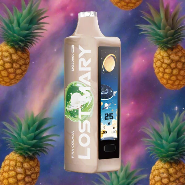 Lost Mary MO20000 Pro Pina Colada Disposable Vape with tropical pineapple and coconut flavor