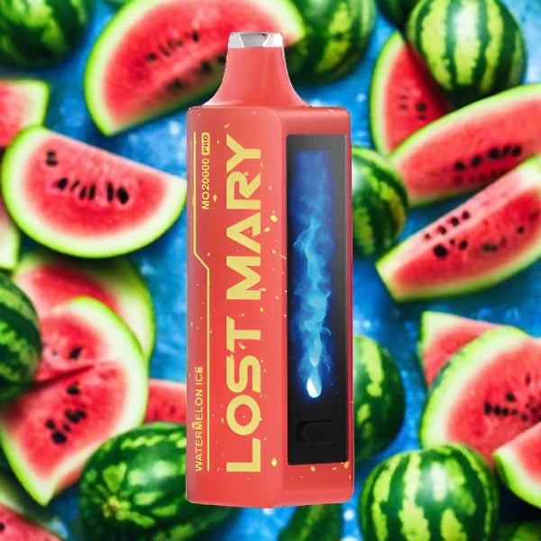 Watermelon Ice Lost Mary MO20000 Pro disposable vape device with 20,000 puffs