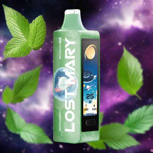 Peppermint Lost Mary MO20000 Pro Disposable Vape with refreshing mint flavor