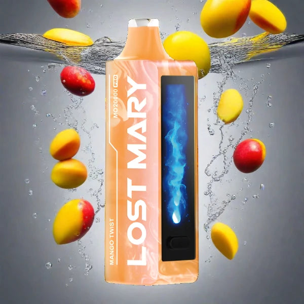 Mango Twist Lost Mary MO20000 Pro disposable vape with tropical mango flavor