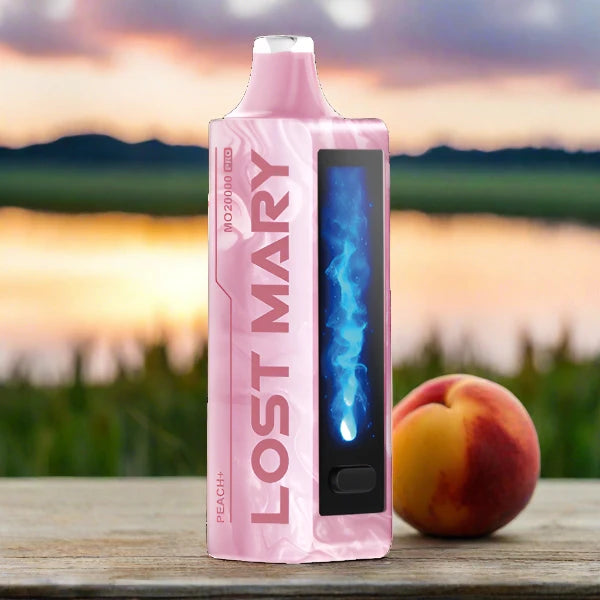 Peach+ Lost Mary MO20000 Pro disposable vape device with 20,000 puffs