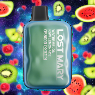 Lost Mary Cosmic Edition 5000 Watermelon Kiwi Lemonade disposable vape device with cosmic planet surface design