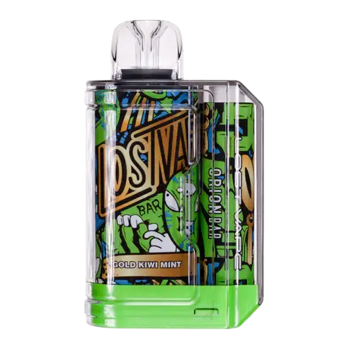 Gold Kiwi Mint Orion Bar Lost Vape 7.5K Disposable Vape with tropical kiwi and mint flavor