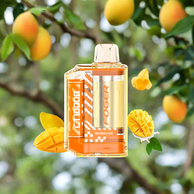Foger CT10000 Mango Ice 5% Disposable Vape with tropical mango design