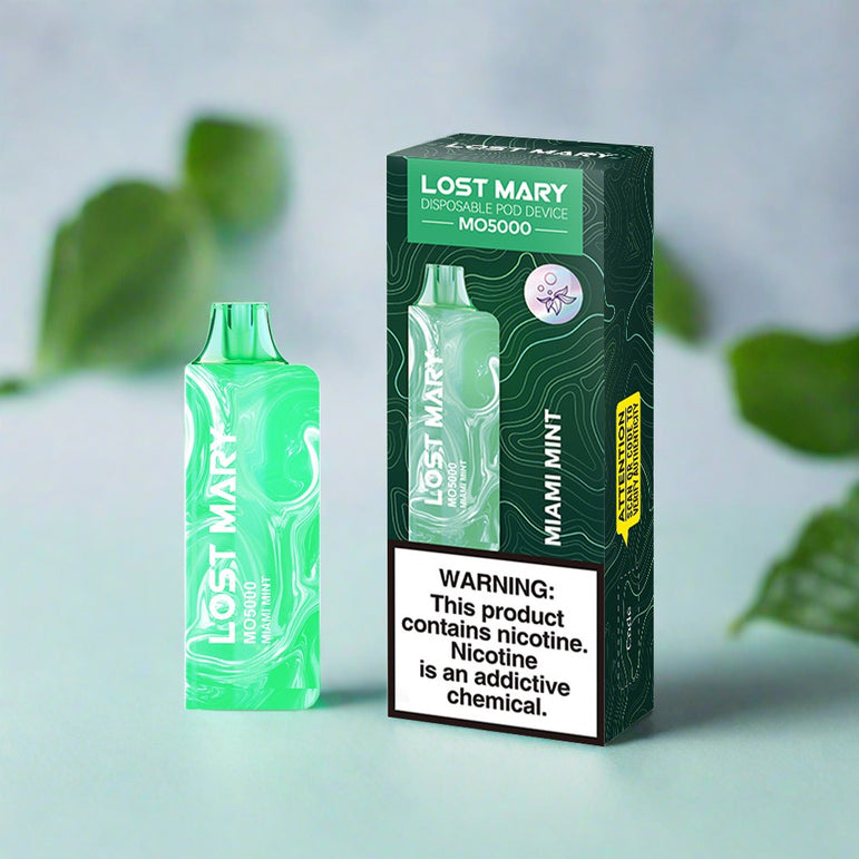 Miami Mint Lost Mary MO5000 Disposable Vape with Mint Flavor