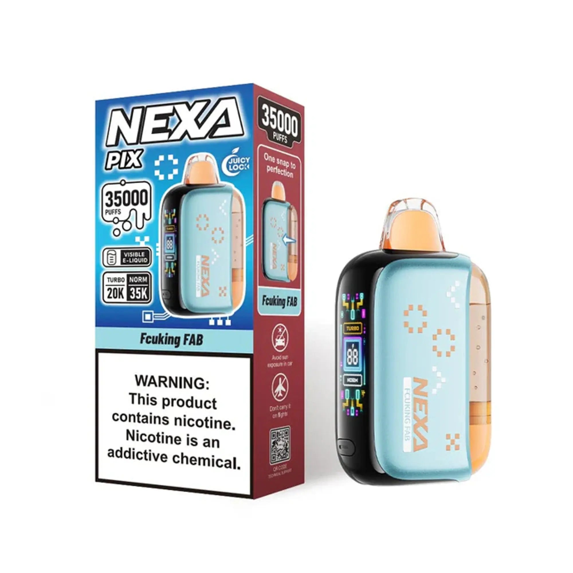 FCUKING FAB NEXA PIX 35K Disposable Vape with berry flavors