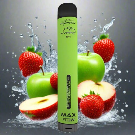 Hyppe Max Flow 2k disposable vape in Strawberry Apple Watermelon flavor