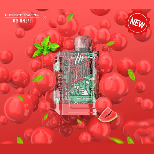 Melon Mint Orion Bar Lost Vape 7.5K disposable vape device with melon and mint flavor