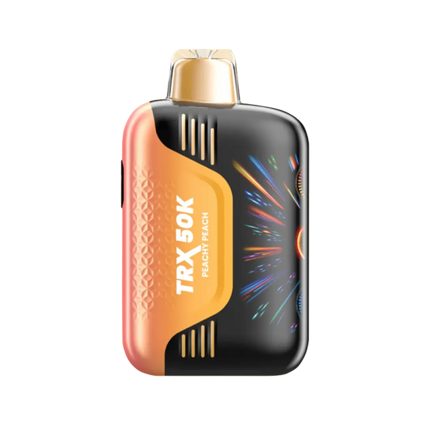 Viho TRX 50K Peachy Peach disposable vape device with sweet peach flavor and 50,000 puffs