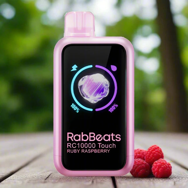 Rabbeats RC10000 Touch Ruby Raspberry Disposable Vape with Touch Screen and Rechargeable Battery